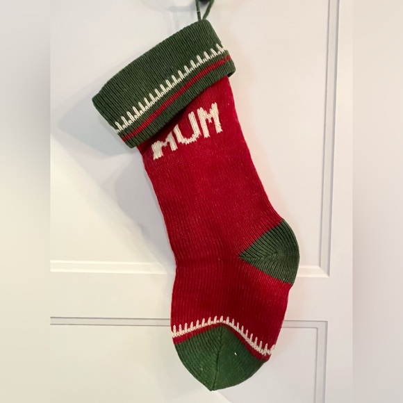 NEW Wool Blend Red and Green Christmas Stocking For Mum - Picture 5 of 6